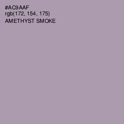 #AC9AAF - Amethyst Smoke Color Image